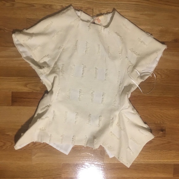 Olympia open back frayed bouclé top cult gaia NWT - Picture 4 of 4